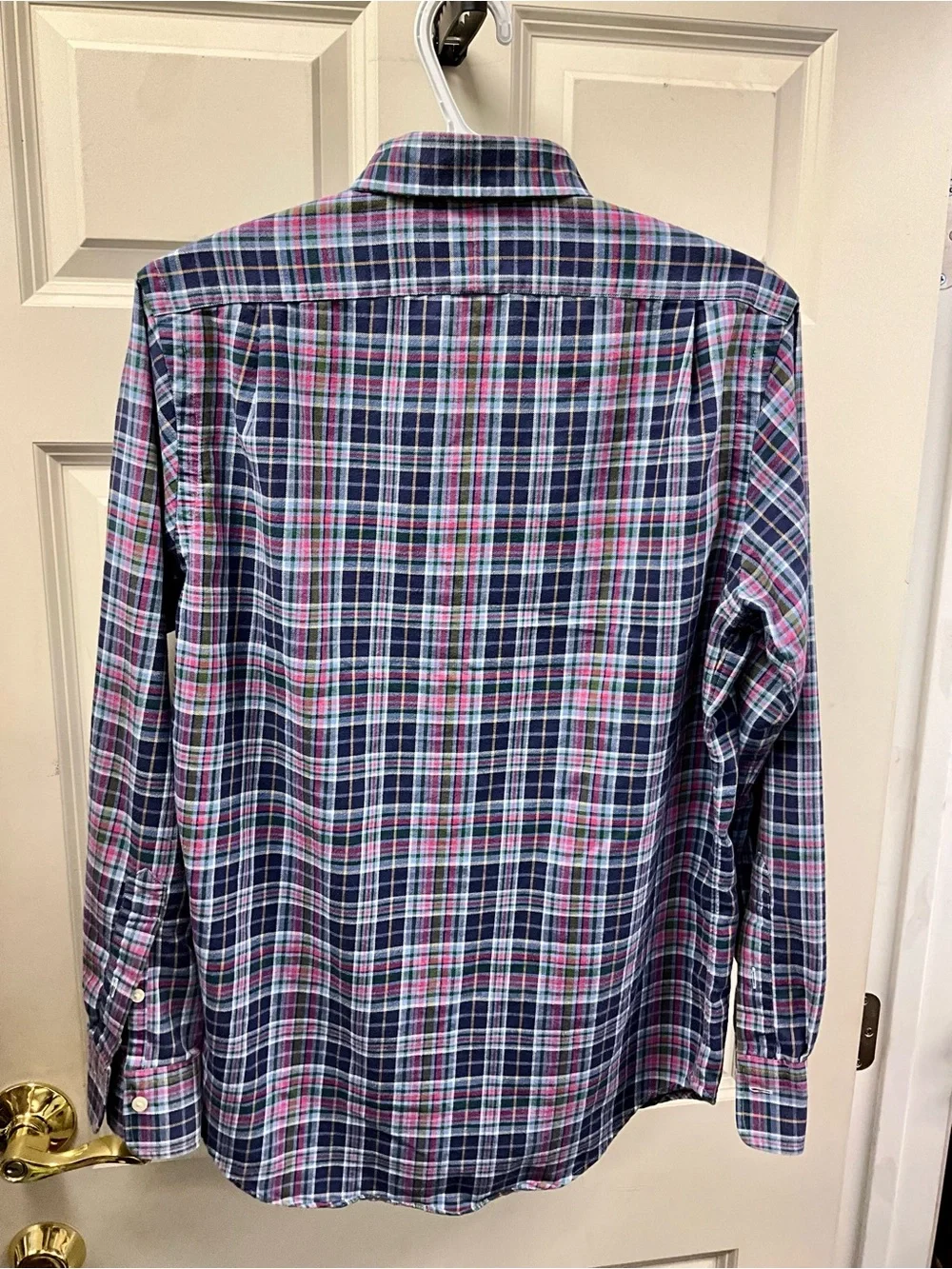 Polo by Ralph Lauren Navy Plaid Button-Down with Pink & Green Accents